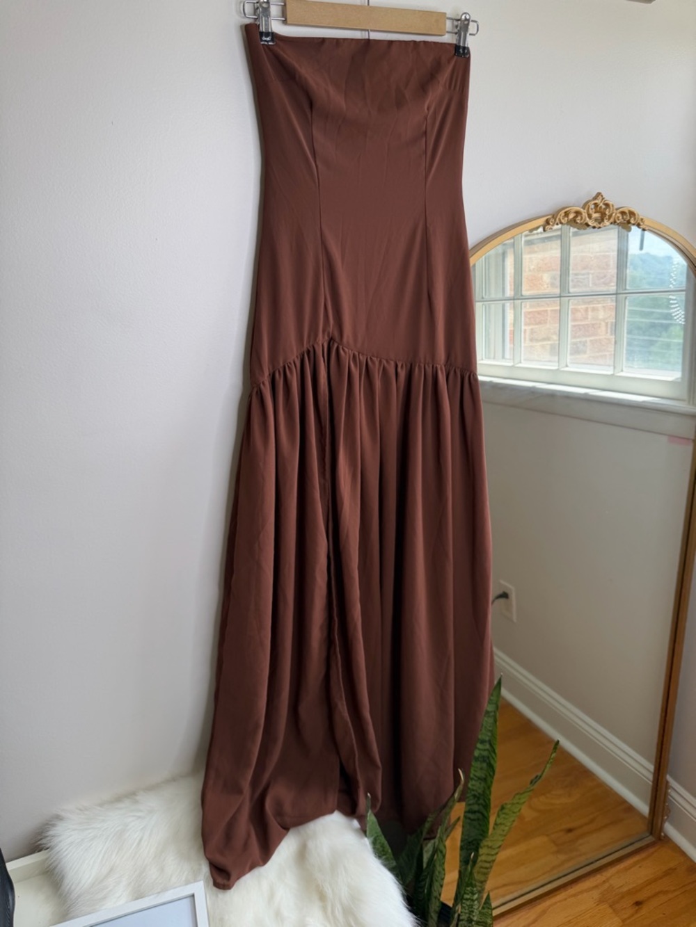 Peppermayo Brown Strapless Maxi Dress - Picture 2 of 7